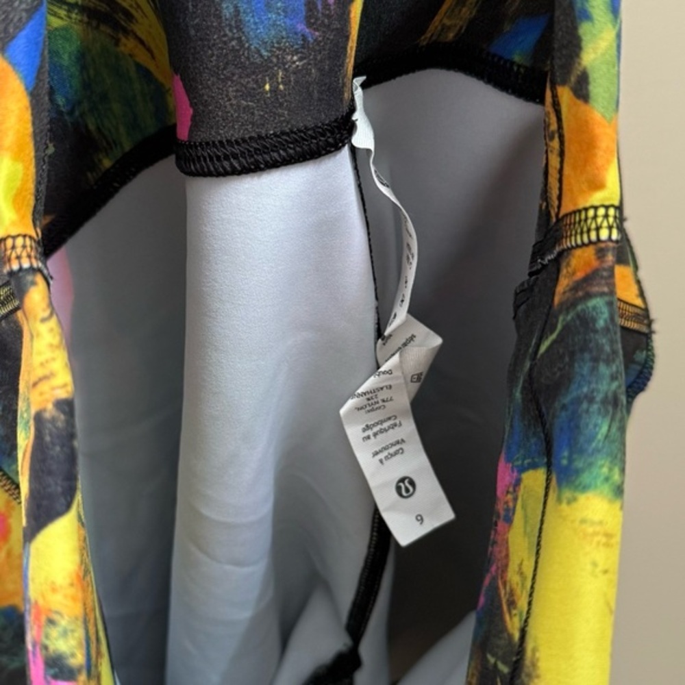 Lululemon Wunder Train High-Rise Bike Short 8" Undertone Black Multi - Picture 8 of 9